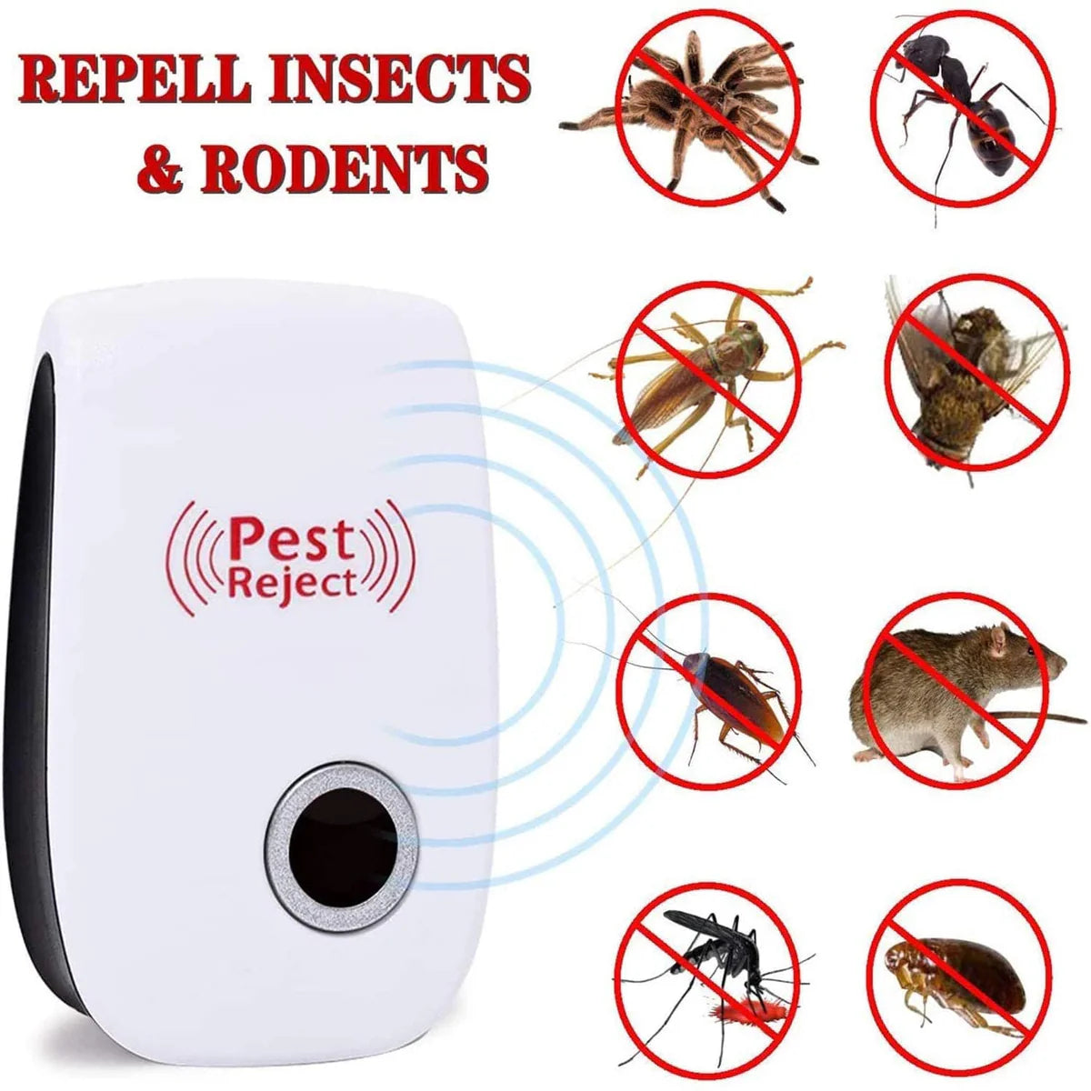 Ultrasonic Pest Repeller for Mosquito, Cockroaches, etc (Pack of 1)